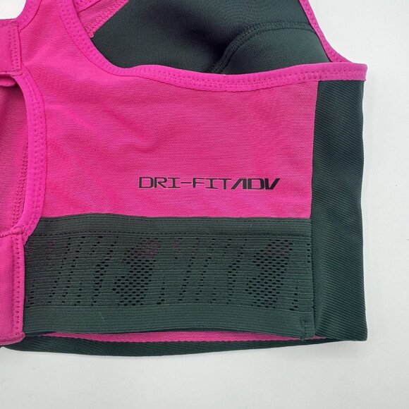 NIKE Women M Alpha Ultrabreath Dri-Fit ADV Sports Bra High Support Pink Green - Picture 5 of 8